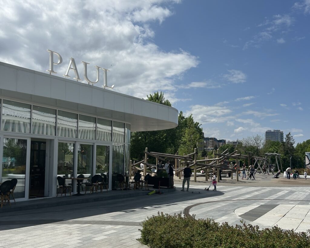 Paul Patisserie and its extensive playground in Republic Square, Almaty